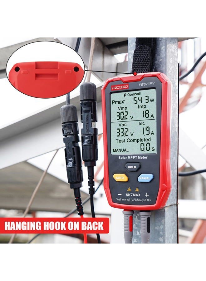FrogBro - Upgraded Solar Panel Meter, Photovoltaic Multimeter, 800W, Solar MPPT Meter with Large Ultra-Fast LCD Display, Circuit Voltage Troubleshooting Tool - Image 4