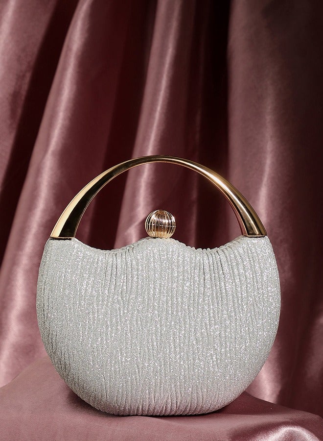 PRASHA Textured Party Mini Hand Bag with Push Lock For Women - Image 1