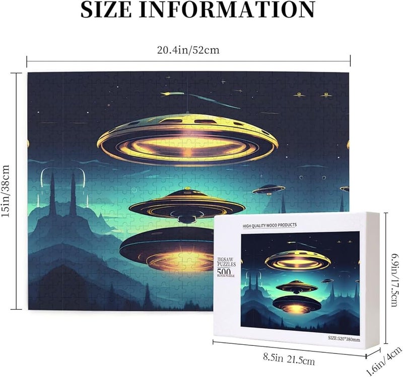 مركبة الفضاء فايا تنزل 500 قطعة لغز للأشخاص البالغين ديكور المنزل 20.4 × 15 بوصة - Image 5