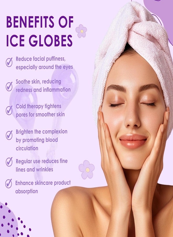 Lazzybeauty Facial Ice Globes Cryo Stick, Cooling Roller for Face, Neck & Eyes, Beauty Tool to Refresh Skin, Smooth Fine Lines, Reduce Puffiness, Tighten Pores, Skincare Gift Set, Glitter Purple - Image 5