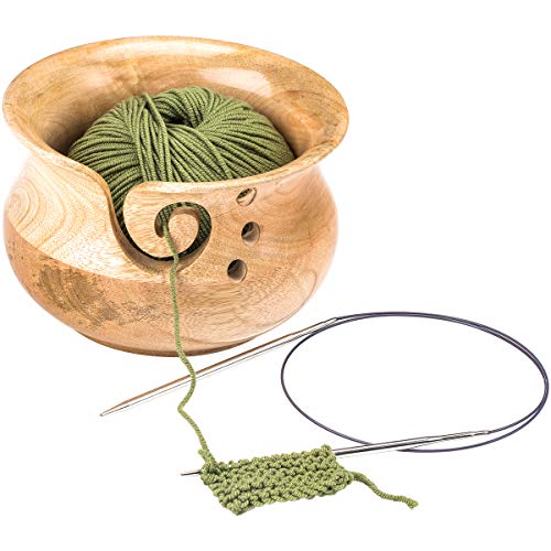 Susan Bates 14500 Bates Wood Yarn Bowl - Image 3