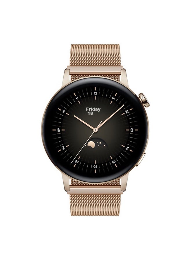 Wei Qiantu Weiqianto متوافق مع سوار Huawei Watch Band، حزام معدني مغناطيسي ميلاني لـ GT3/GT2/GT3 Pro/20 مم، ستايل نسائي، مناسب عالميًا لقرص 42/43 مم - Image 2