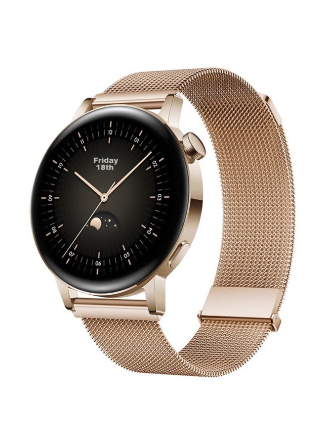 Wei Qiantu Weiqianto متوافق مع سوار Huawei Watch Band، حزام معدني مغناطيسي ميلاني لـ GT3/GT2/GT3 Pro/20 مم، ستايل نسائي، مناسب عالميًا لقرص 42/43 مم - Image 3