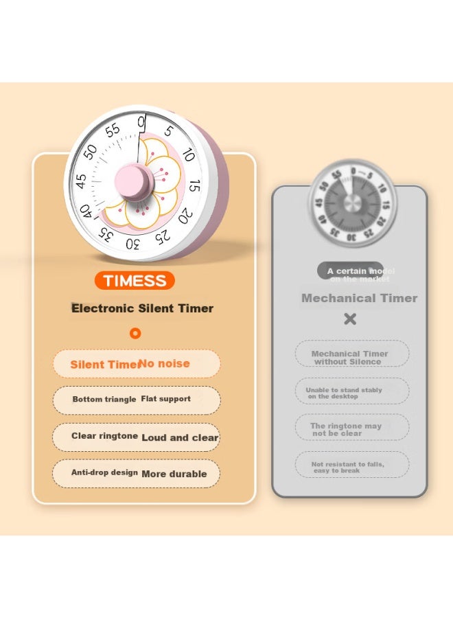 Timess Visual Timer New Children'S Student Learning Wake-Up Self-Discipline Artifact Countdown Reminder Alarm Clock Kitchen Cooking Baking Time Manager Timer - Image 3
