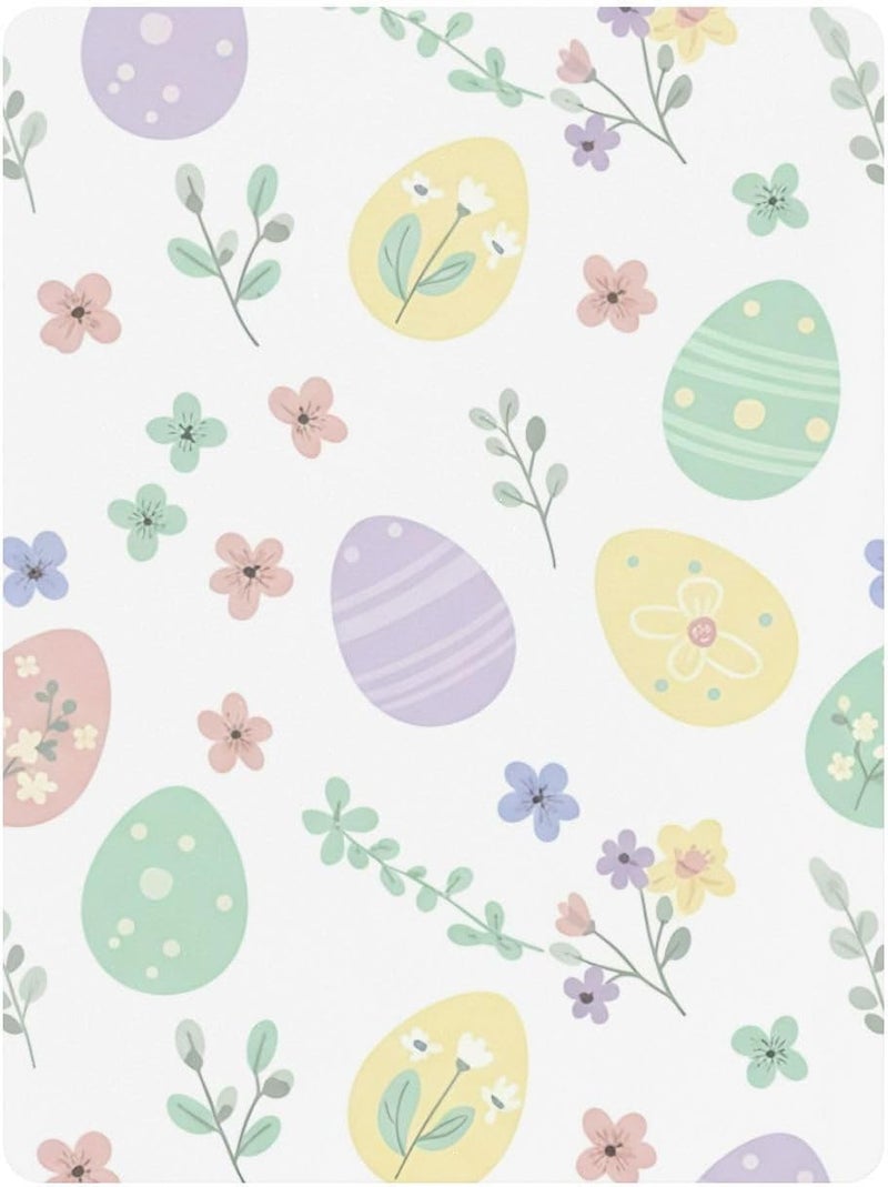 xigua Easter Egg Baby Crib Sheets, Super Soft Combed Cotton Fitted Sheets, Breathable Skin-Friendly Baby Sheets for Standard Crib and Toddler Mattress & Playard, 52x28x9 Inch - Image 2