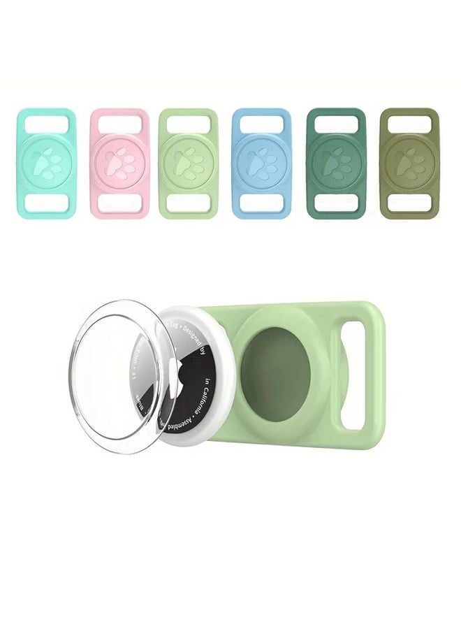 Matcha Green Cat Paw Silicone Case Cover for Apple AirTag GPS Tracker Pet Accessories - Image 2