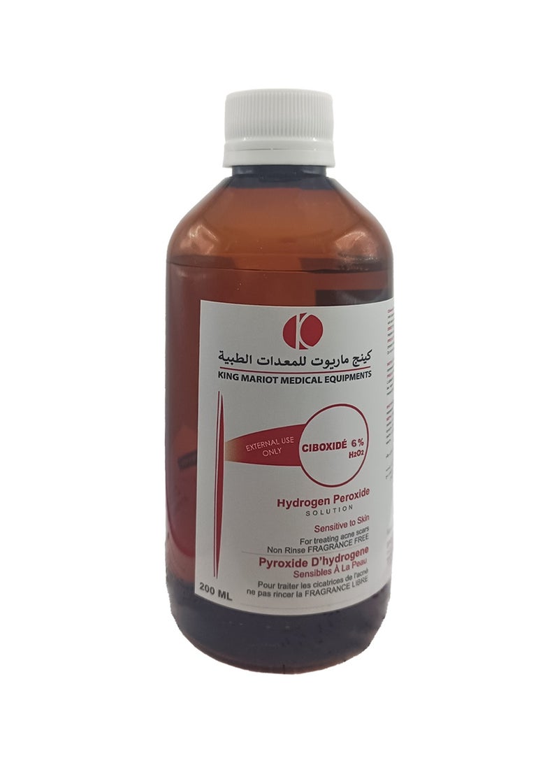 King Mariot Hydrogen Peroxide Solution 6% | 200ml | Skin-Sensitive Formula | Non-Rinse, Fragrance-Free - Image 1