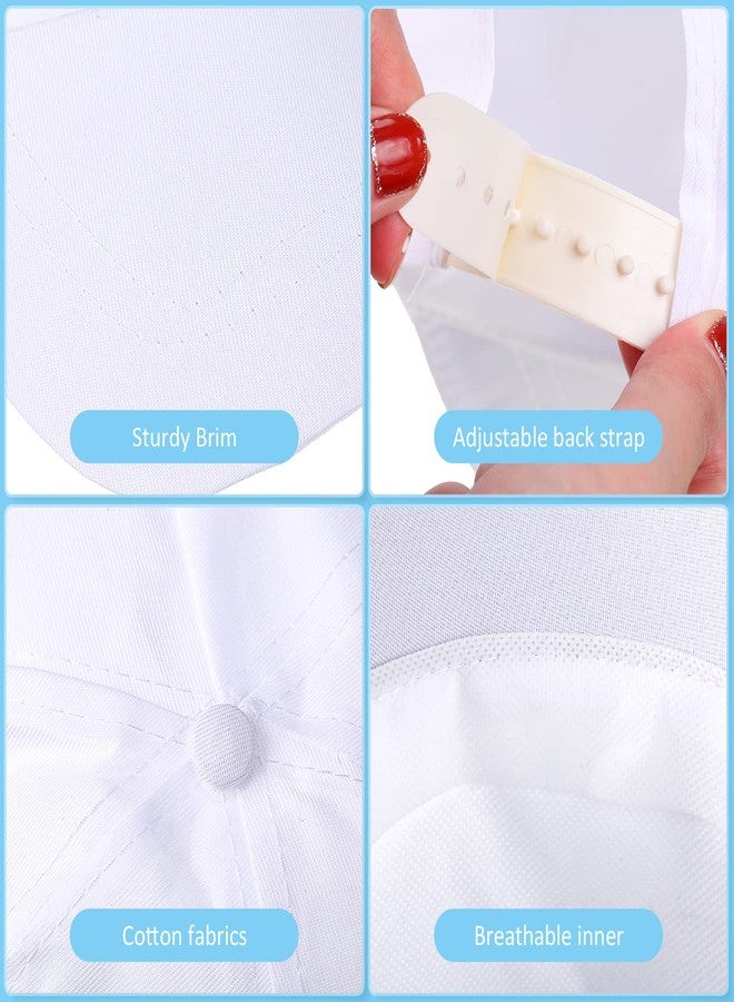 JaGely 30 Pcs DIY Kids Baseball Caps Hats, White, Adjustable White Baseball Hat for Boys Girls Camp, Birthday, Painting, Activity - Image 3