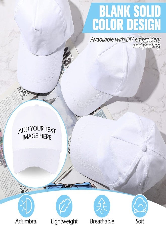 JaGely 30 Pcs DIY Kids Baseball Caps Hats, White, Adjustable White Baseball Hat for Boys Girls Camp, Birthday, Painting, Activity - Image 5