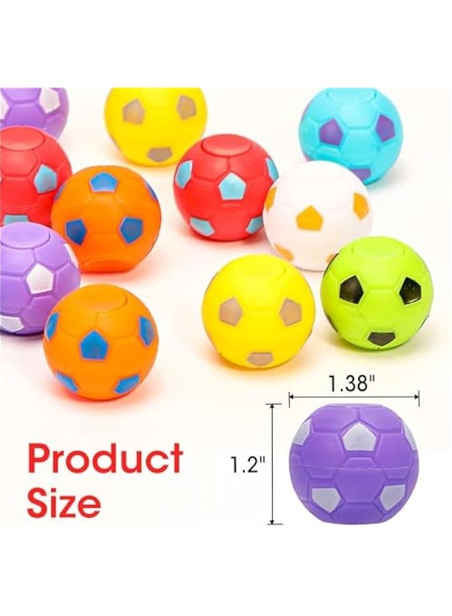 DURKU 32 Mini Soccer Ball Fidget Spinners - Soccer Party Favors for Kids Ages 4-8 and 8-12, Goodie Bag Stuffers for Birthday Party or Classroom Treasure Box, Return Gifts for Children - Image 3