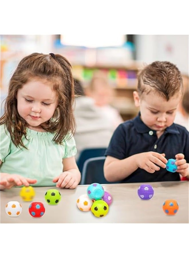 DURKU 32 Mini Soccer Ball Fidget Spinners - Soccer Party Favors for Kids Ages 4-8 and 8-12, Goodie Bag Stuffers for Birthday Party or Classroom Treasure Box, Return Gifts for Children - Image 5