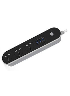 واي آند دي قابس الاتحاد الأوروبي 3 مآخذ منافذ USB نوع سطح المكتب شاحن قطاع الطاقة سلك تمديد المثبت على الحائط للشبكة المنزلية  - Image 2