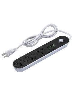 واي آند دي قابس الاتحاد الأوروبي 3 مآخذ منافذ USB نوع سطح المكتب شاحن قطاع الطاقة سلك تمديد المثبت على الحائط للشبكة المنزلية  - Image 1
