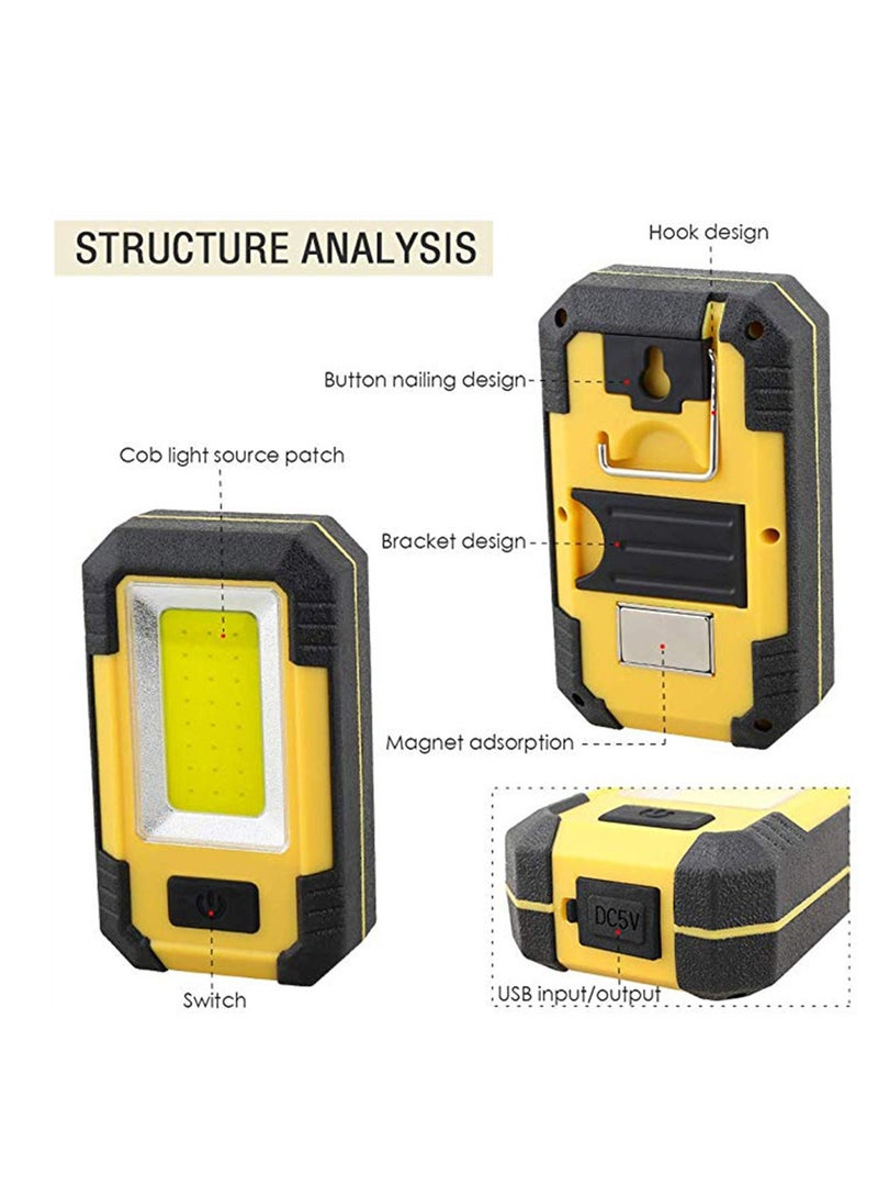 Super bright LED camping light outdoor camping light USB charging with magnet inspection light COB work light - Image 4