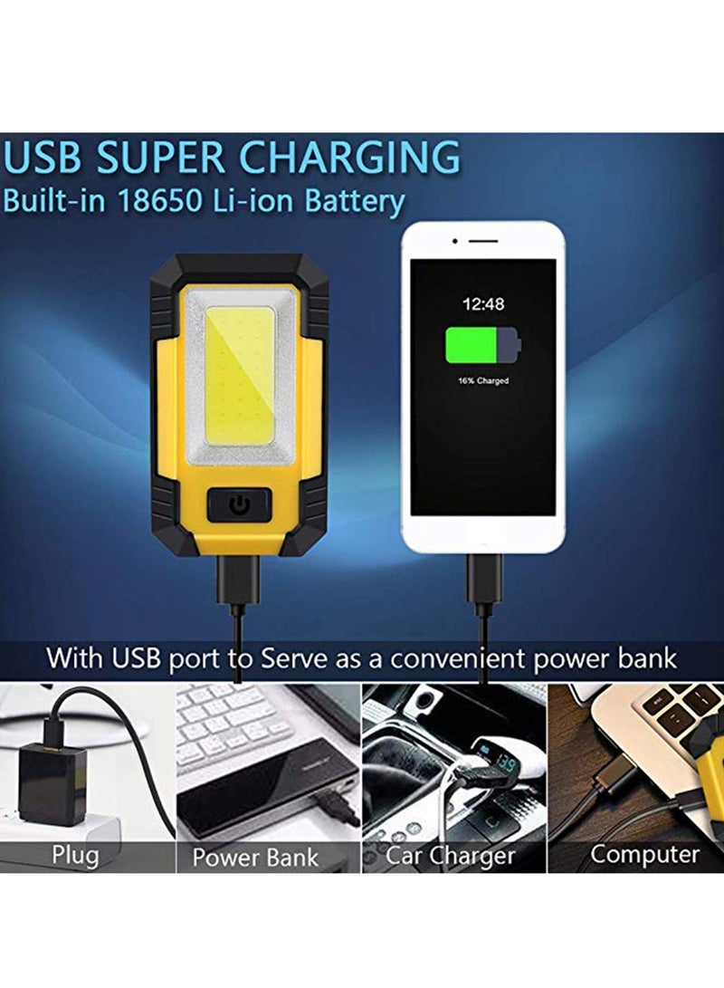 Super bright LED camping light outdoor camping light USB charging with magnet inspection light COB work light - Image 3
