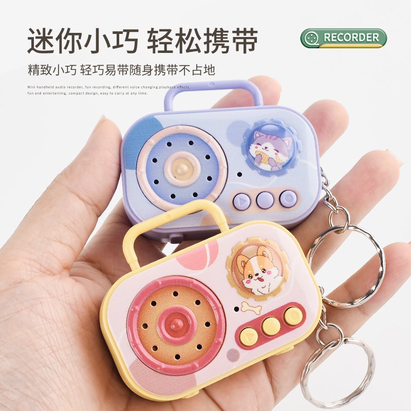Mini Retro Voice Changer Recorder Keychain Toy - Image 4
