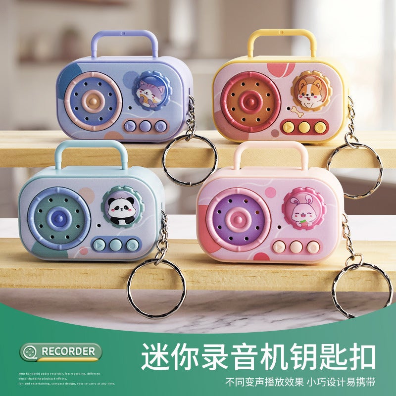 Mini Retro Voice Changer Recorder Keychain Toy - Image 2