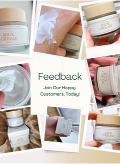 I'M FROM Rice Cream 41% Rice Bran Essence with Ceramide, Glowing Look, Improves Moisture Skin Barrier, Nourishes Deeply, Smoothening to Even Out Skin Tone, K Beauty 50g  - Image 2