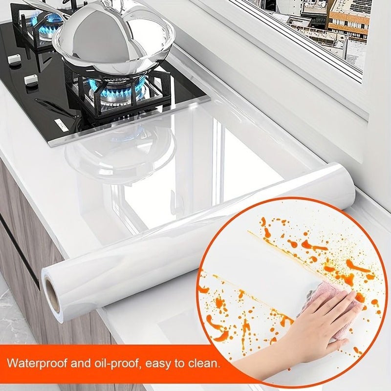 Stove Top Protector 17.72x39.37 In Oil Proof High Temperature Resistant Clear Plastic Cover - Image 2