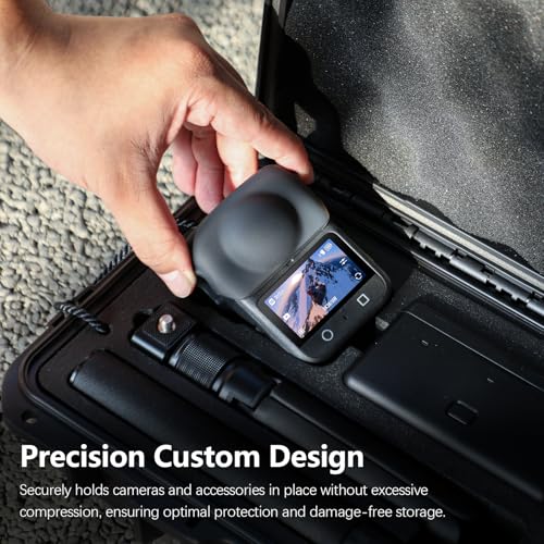 AMAZEAR Osmo 360 Hard Case, Dual Layer IP67 Waterproof Shockproof Carrying Case for DJI Osmo 360 Adventure Combo Accessories, Portable Compact Carrier Lightweight - Image 5