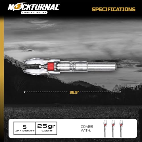 Nockturnal NT-202 -S Lighted Nock for Arrows with .244 Inside Diameter Including Carbon Tech, Victory, Carbon Impact, Carbon Revolution, Easton, Beman and PSE Brands - RED 3-Pack - Image 3