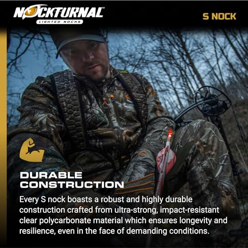Nockturnal NT-202 -S Lighted Nock for Arrows with .244 Inside Diameter Including Carbon Tech, Victory, Carbon Impact, Carbon Revolution, Easton, Beman and PSE Brands - RED 3-Pack - Image 2