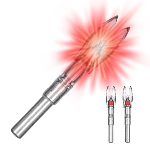 Nockturnal NT-202 -S Lighted Nock for Arrows with .244 Inside Diameter Including Carbon Tech, Victory, Carbon Impact, Carbon Revolution, Easton, Beman and PSE Brands - RED 3-Pack - Image 1