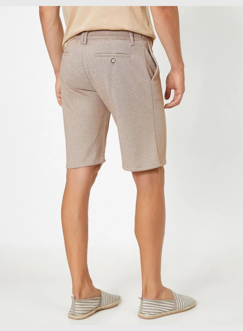 KOTON Medium Rise Pocket Shorts