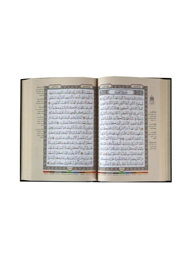 quran karim Tajweed of the Qur’an, with an explanation and explanation of the words of the Qur’an in its margin, medium size, 14×20