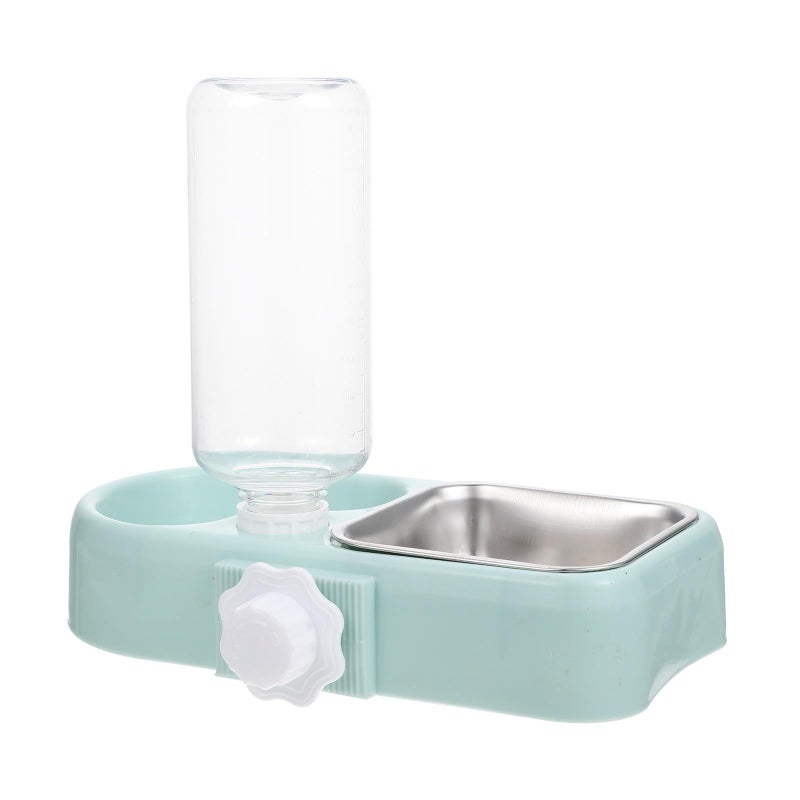 Blue Hanging Dog Feeder with Detachable Water Bowl Set for Cage Use - Image 2