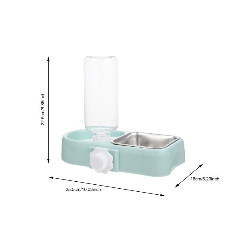 Blue Hanging Dog Feeder with Detachable Water Bowl Set for Cage Use - Image 3