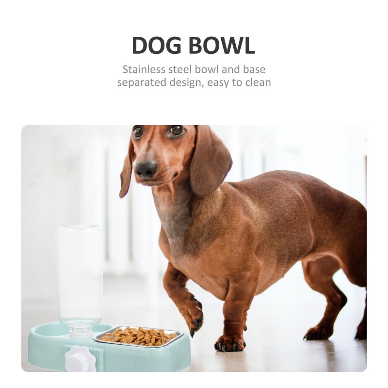 Blue Hanging Dog Feeder with Detachable Water Bowl Set for Cage Use - Image 4