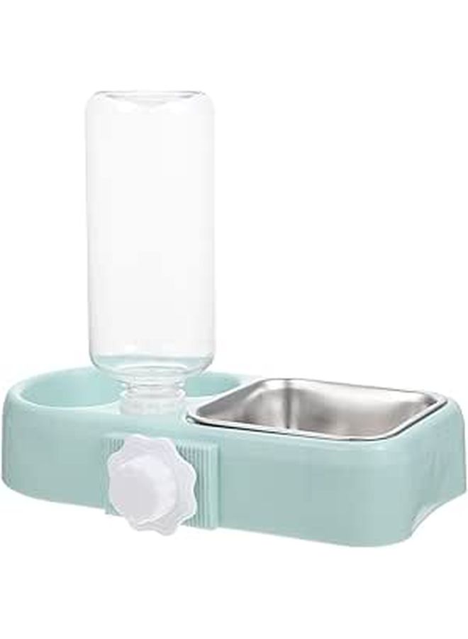 Blue Hanging Dog Feeder with Detachable Water Bowl Set for Cage Use - Image 1