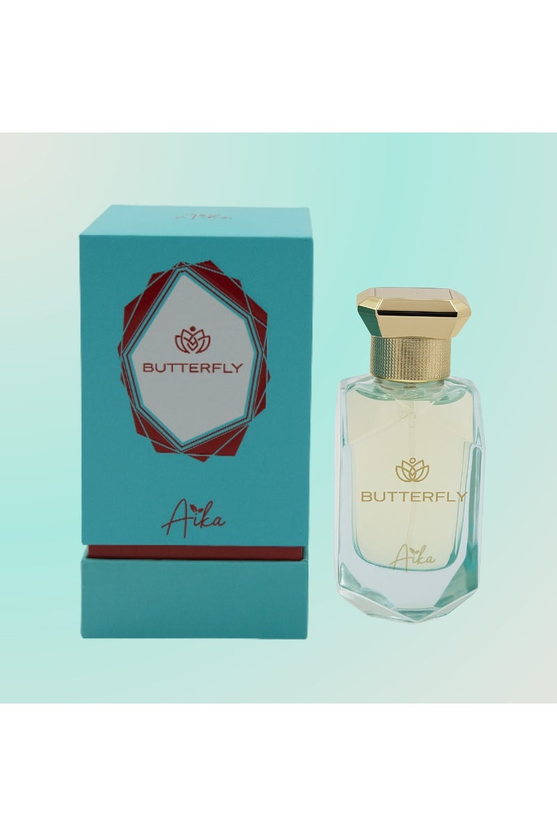 Aika عطر أياكا باترفلاي للشعر والجسم 80 مل – جلد متبل، برتقال مر و خشب العنبر مع نغمات خشبية عميقة – رذاذ طويل الأمد خالي من الكحول للنساء – رذاذ جريء للشعر والجسم لانتعاش يدوم طوال اليوم - Image 1