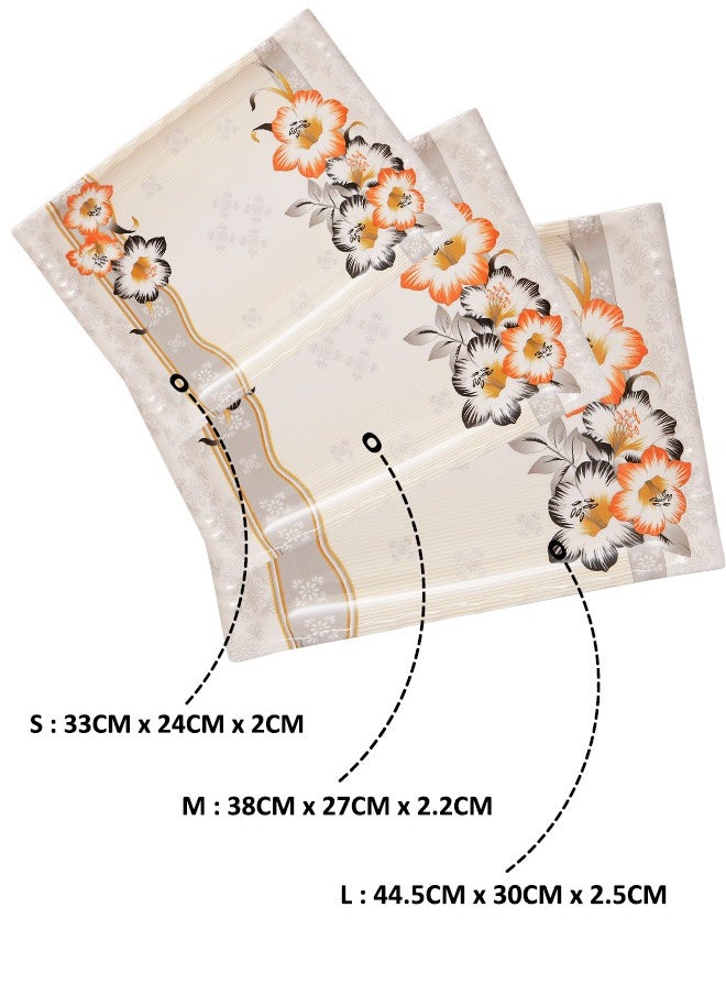 A TO Z Floral Melamine Serving Tray Set – 3 Pcs, Premium Quality, Scratch Resistant & Unbreakable, BPA-Free, 33x38x44.5 cm, Design 219| Dishwasher Safe, Ideal for Daily Use & Parties  - Image 4
