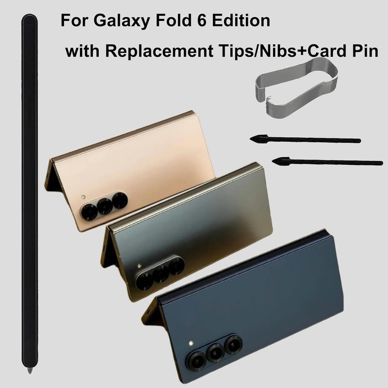 إصدار Z Fold 6 S Pen Fold Edition لهاتف Samsung Galaxy Z Fold 6 قلم ستايلس لإصدار Galaxy Fold 6 مع أطراف/رؤوس بديلة + دبوس إخراج البطاقة (أسود) - Image 5