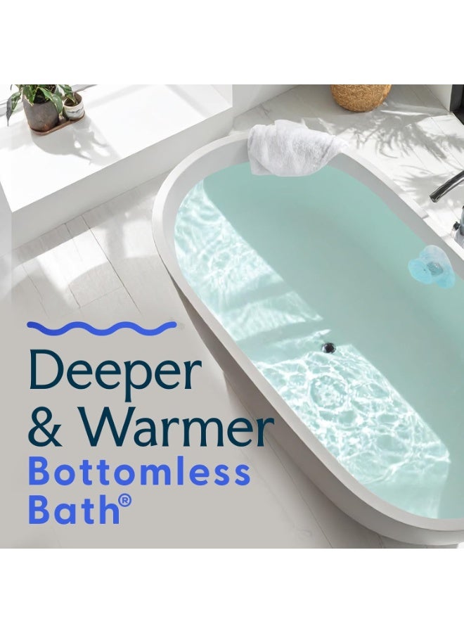 SlipX Solutions Bottomless Bath | Overflow Drain Cover for Tub | Best Gifts for Mom, Spa & Bath Accessories | Drain Block, Water Stopper Plug | Bath Essentials for Women | 4" Diameter, Clear - Image 4