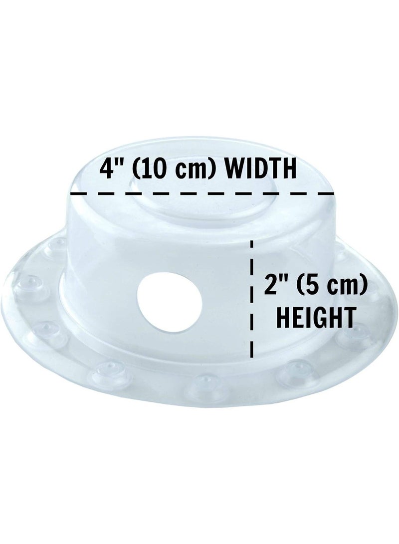 SlipX Solutions Bottomless Bath | Overflow Drain Cover for Tub | Best Gifts for Mom, Spa & Bath Accessories | Drain Block, Water Stopper Plug | Bath Essentials for Women | 4" Diameter, Clear - Image 2