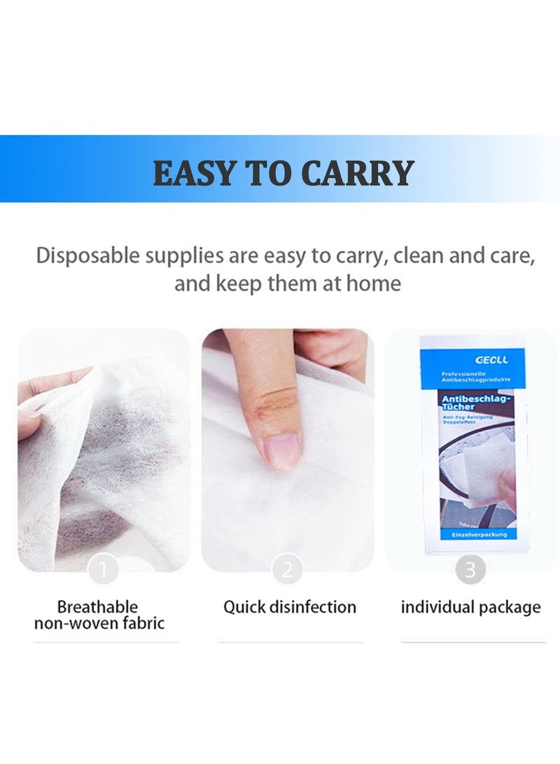 Anti-Fog Glasses Wipes, 40 Packs Individually Wrapped Lens Cleaning Wipes for Eyeglasses, Tablets, Camera Lenses, Cell Phone Laptop Screens, Keyboards and Delicate Surfaces - Image 2