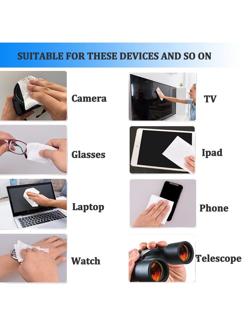 Anti-Fog Glasses Wipes, 40 Packs Individually Wrapped Lens Cleaning Wipes for Eyeglasses, Tablets, Camera Lenses, Cell Phone Laptop Screens, Keyboards and Delicate Surfaces - Image 3