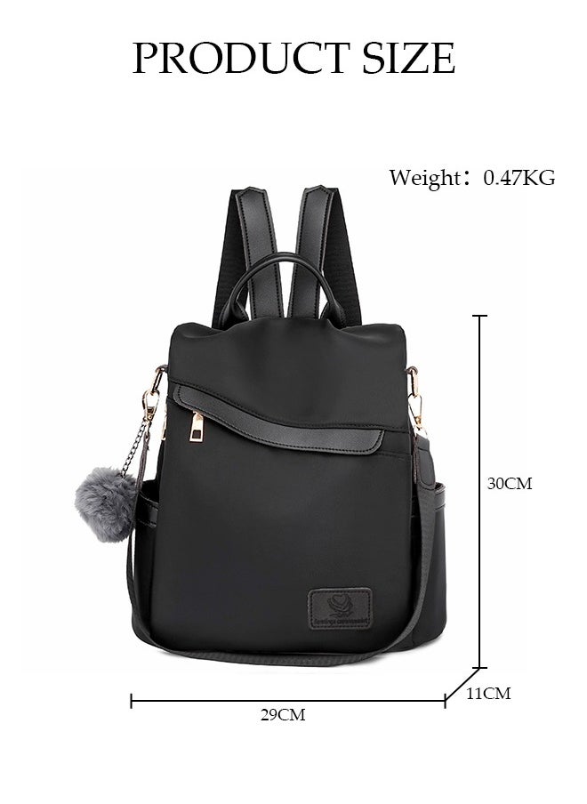 DUNISO Vintage Waterproof Travel Backpack For Women Large Capacity Daypack School Backpack Anti Theft Double Shoulder Backpack For College Girls Students Black  - Image 4