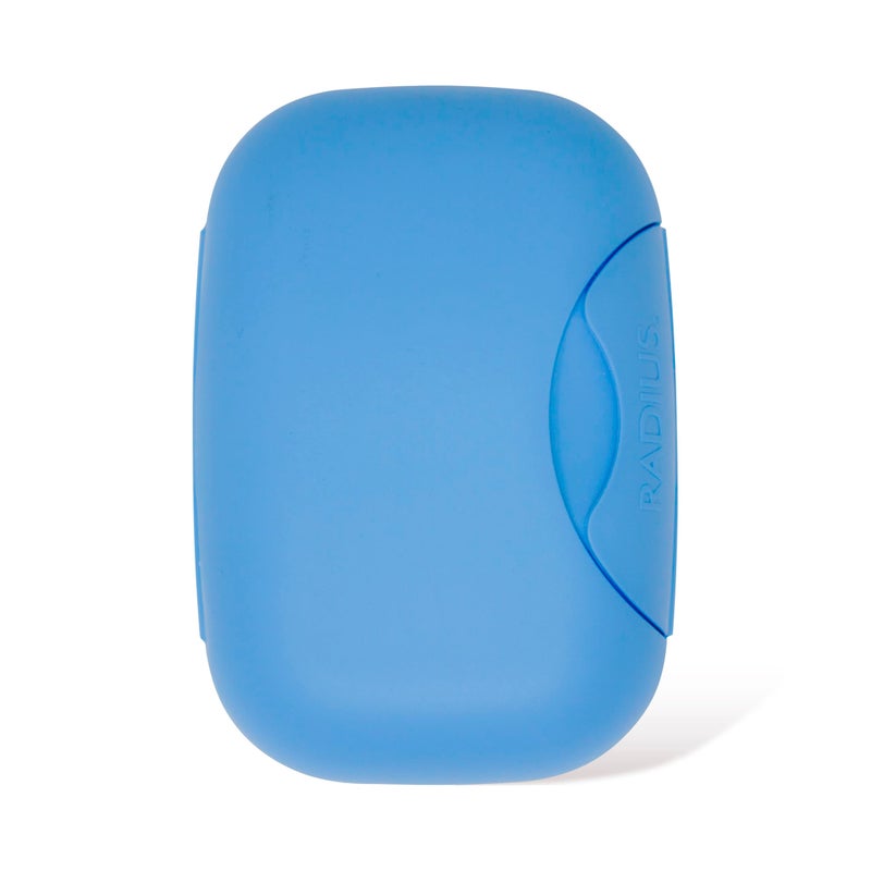 RADIUS Soap Travel Case BPAFree Recycled Plastic Leakproof Portable for Bathroom Gym Home Camping Light Blue