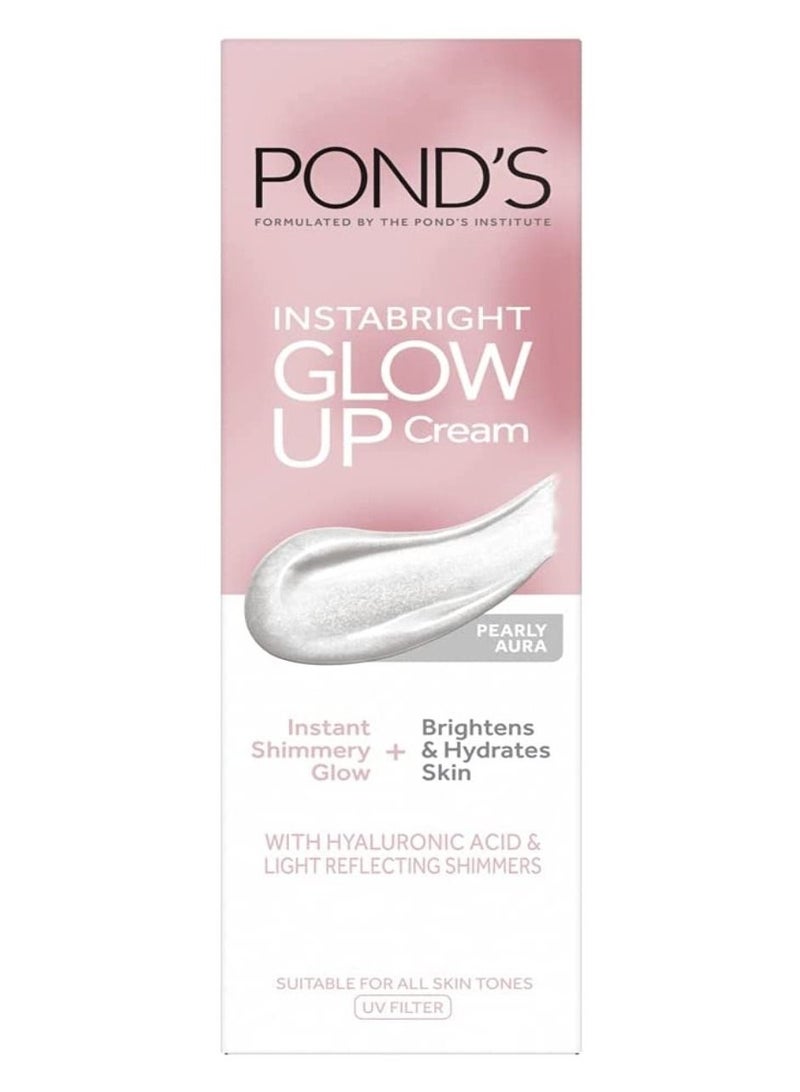 Pond's Face Cream Moisturizing Cream Instabright Illuminating Pearly Aura For Bright Glowing Skin 20G