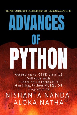 Advances of Python : The Only book for students,industry professionals,programmers in Python Programming - pzsku/ZC694602E0918C12872D2Z/45/1752406680/b6672eb5-541e-47a5-9d24-de28d17d9f01
