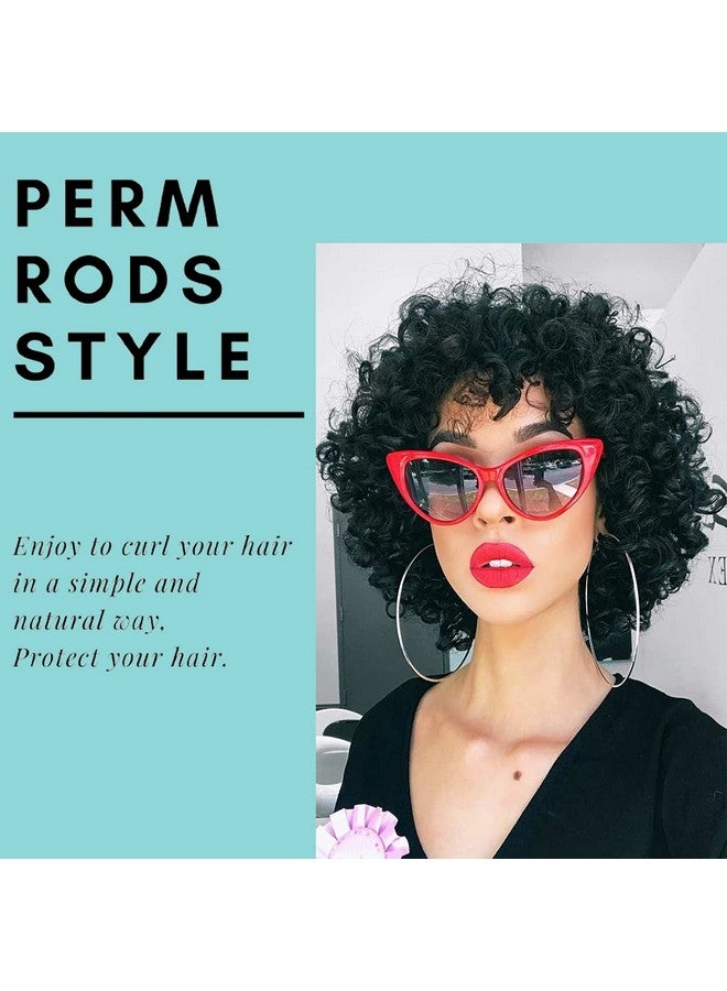 RJMBMUP Perm Rods Jumbo 36 Pcs Extra Large Size Hair Rollers For Natural Hair Long Short Hair Styling Tool Hair Curlers (Green) - Image 5