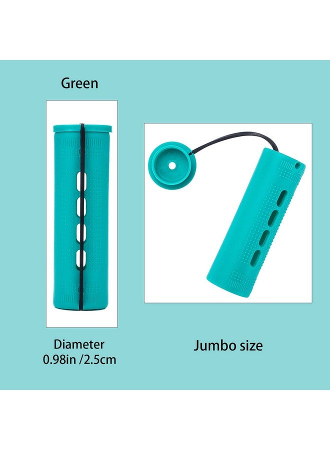 RJMBMUP Perm Rods Jumbo 36 Pcs Extra Large Size Hair Rollers For Natural Hair Long Short Hair Styling Tool Hair Curlers (Green) - Image 3