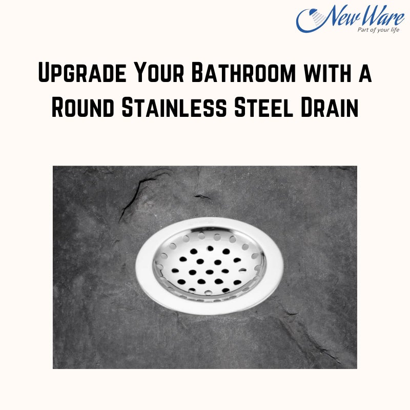 NEW WARE (Pack of 4) Round 4 Inch Stainless Steel Bathroom Floor Drain with Chrome Finish - Water Drain Grating Set - Image 2