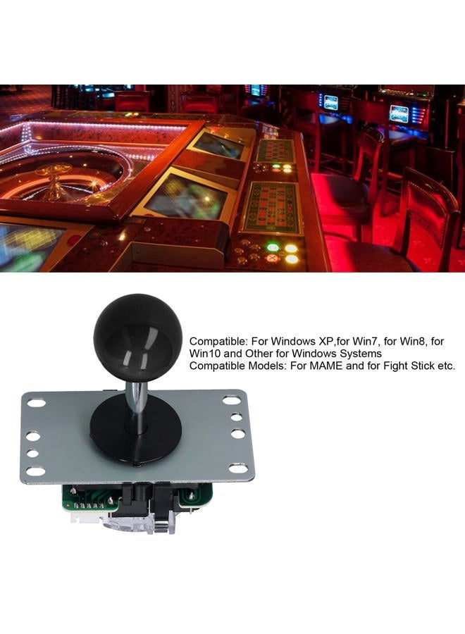 Hilitand Arcade Game Joystick Kits DIY Parts Delay USB Encoder + 8 Way Joystick + 10x Push Buttons for Arcade PC Game DIY Projects(black) [video game] - Image 2