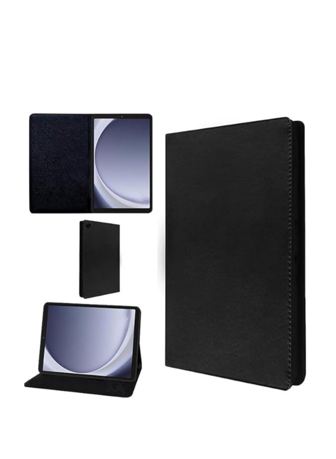 Case for Samsung Galaxy Tab A9 8.7 inch, Premium Shockproof Protective Case, Flip Case, Soft TPU Back Cover (Black) - Image 1