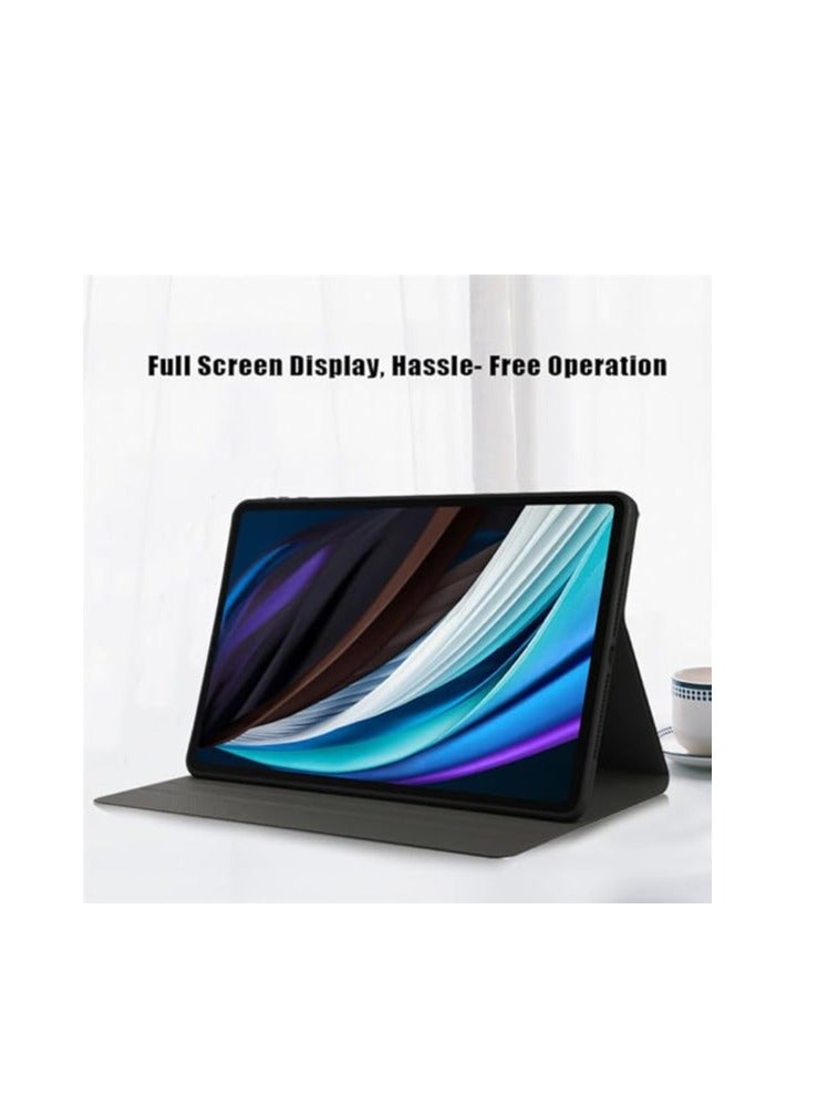 Case for Samsung Galaxy Tab A9 8.7 inch, Premium Shockproof Protective Case, Flip Case, Soft TPU Back Cover (Black) - Image 2